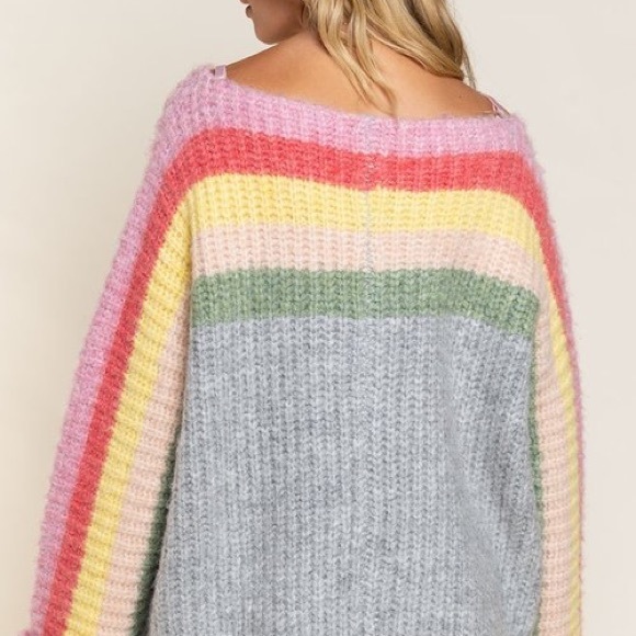 🌈 🎂 POL RAINBOW CAKE SWEATER - Picture 5 of 8
